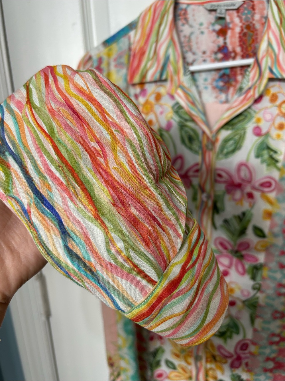 John Mark Colorful Blouse Top Small - Picture 7 of 10
